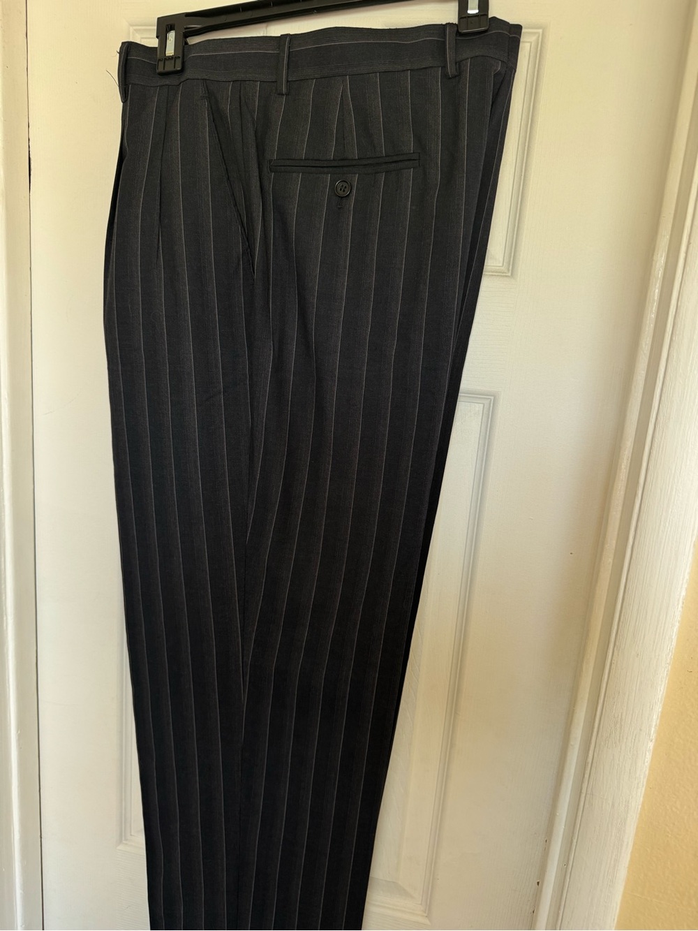 Men's navy blue Pinstripe Suit Trousers